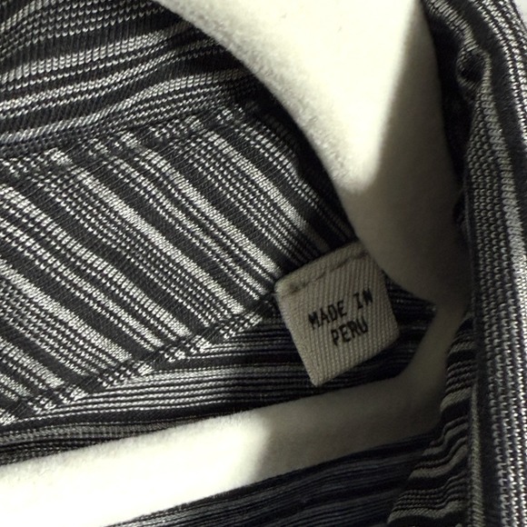 Billy Reid Polo Shirt Mens Small Garment Dyed Stripe Short Sleeve Black NWT - Picture 5 of 13